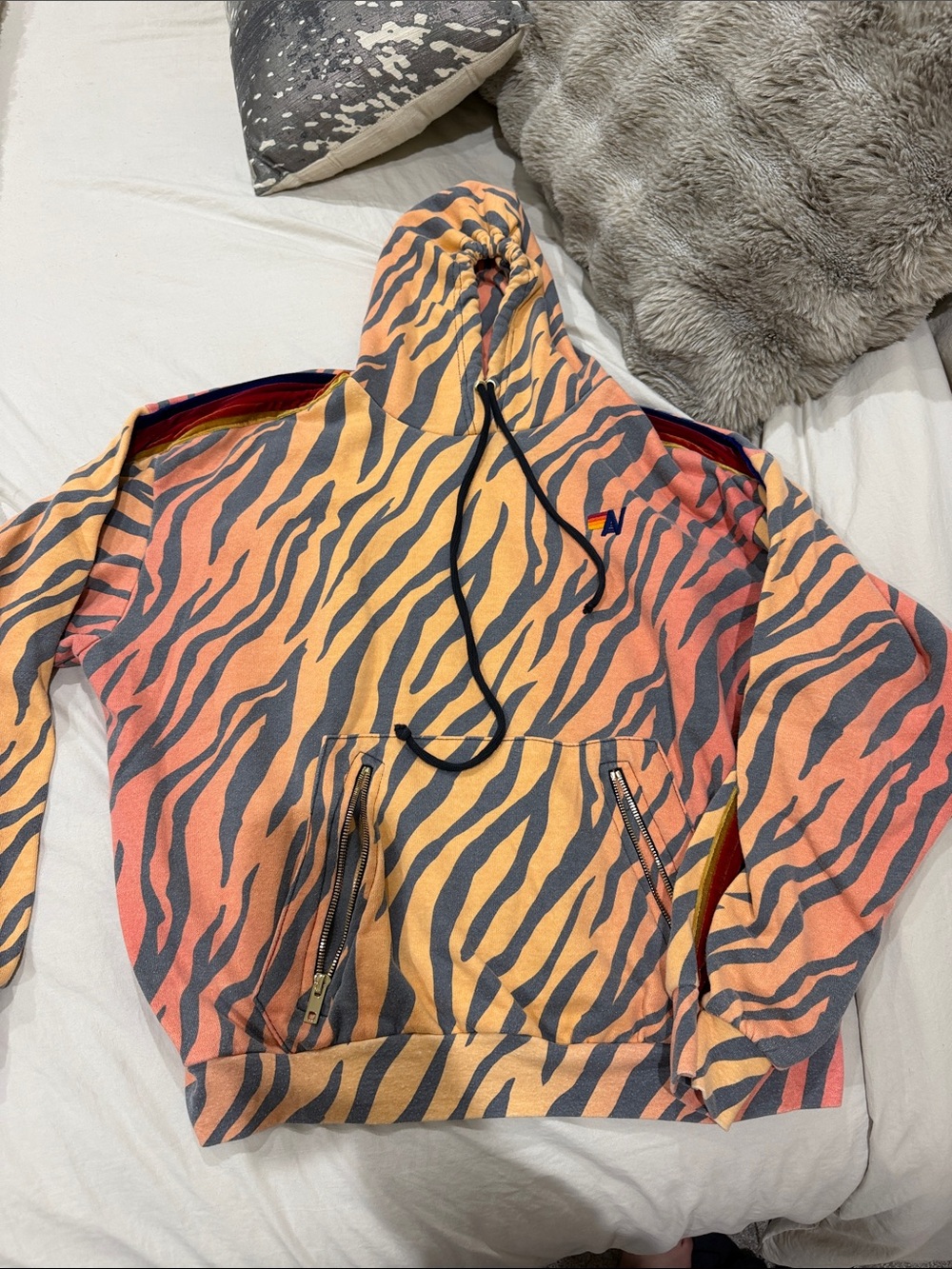 Aviator Nation tiger print hoodie